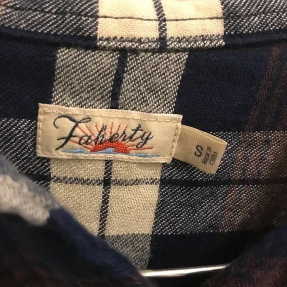 Faherty Plaid Button Down Top - image 5